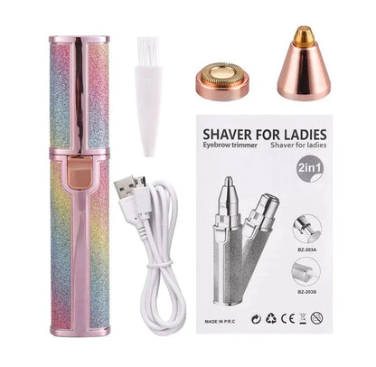 Rechargeable 2-in-1 Eyebrow & Facial Hair Trimmer