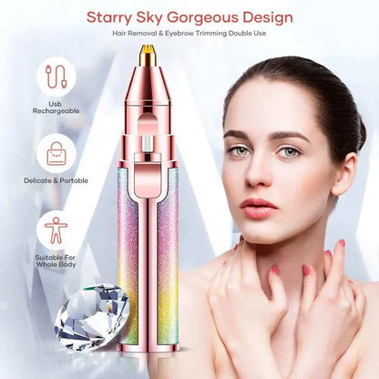 Rechargeable 2-in-1 Eyebrow & Facial Hair Trimmer