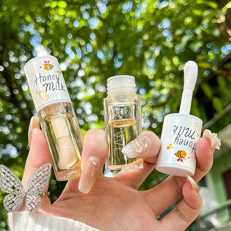AOGALIANI Moisturizing Lip Oil Honey Milk & Peach Oolong Repair Moisturizing Tender Fade Lip Lines
