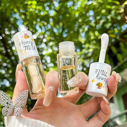 AOGALIANI Moisturizing Lip Oil Honey Milk & Peach Oolong Repair Moisturizing Tender Fade Lip Lines