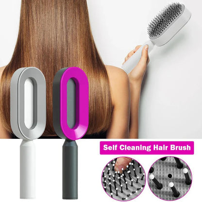 Women Fashion 3D Hair Growth Comb Hairbrush Self-Cleaning Hair Brush Self Cleaning Hair Brush For Women Massage Scalp Promote Blood Circulation Anti Hair Loss