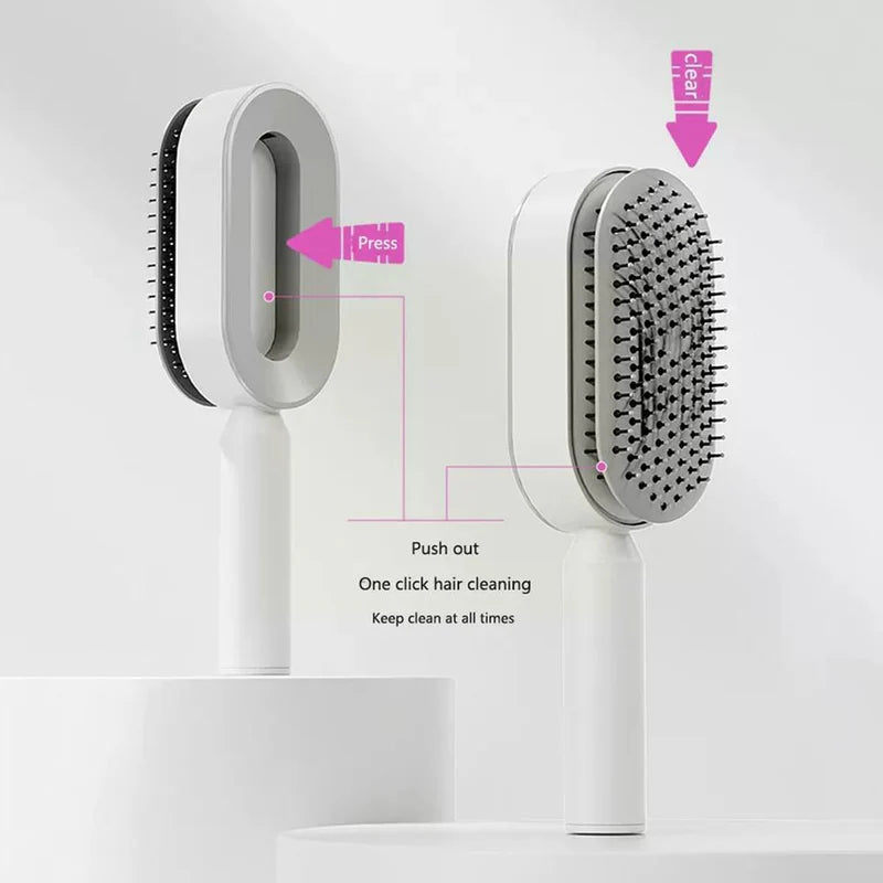 Women Fashion 3D Hair Growth Comb Hairbrush Self-Cleaning Hair Brush Self Cleaning Hair Brush For Women Massage Scalp Promote Blood Circulation Anti Hair Loss